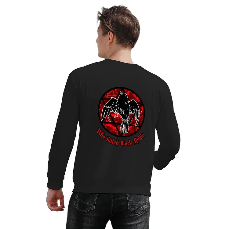 Men's Pullover Who Killed Robin Bird Roses  customized, personalized, gift