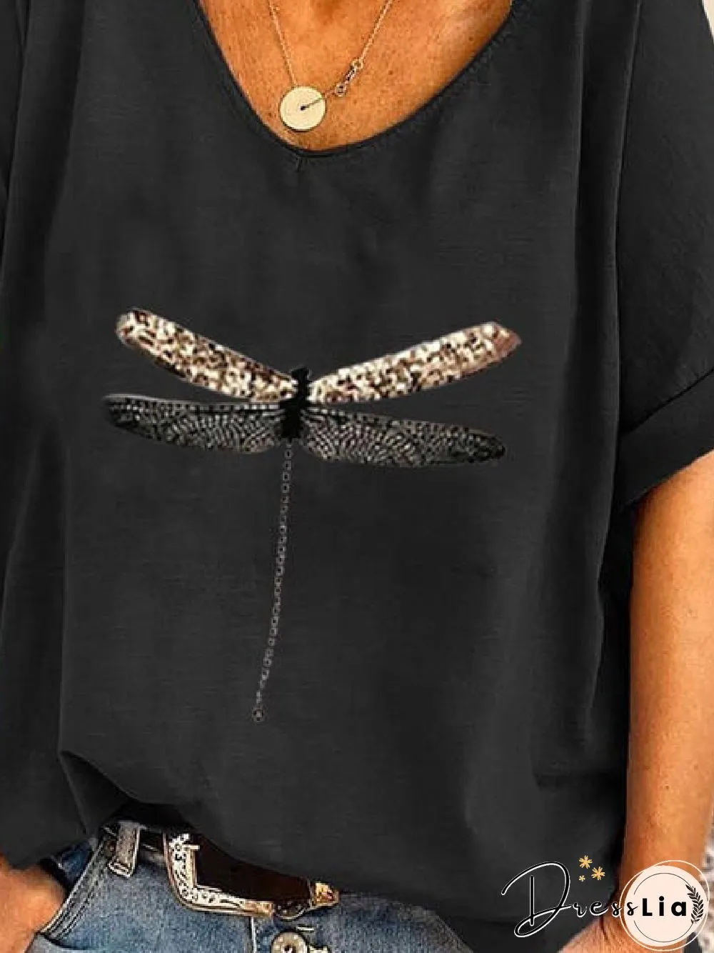 Casual Short Sleeve Printed T-shirt