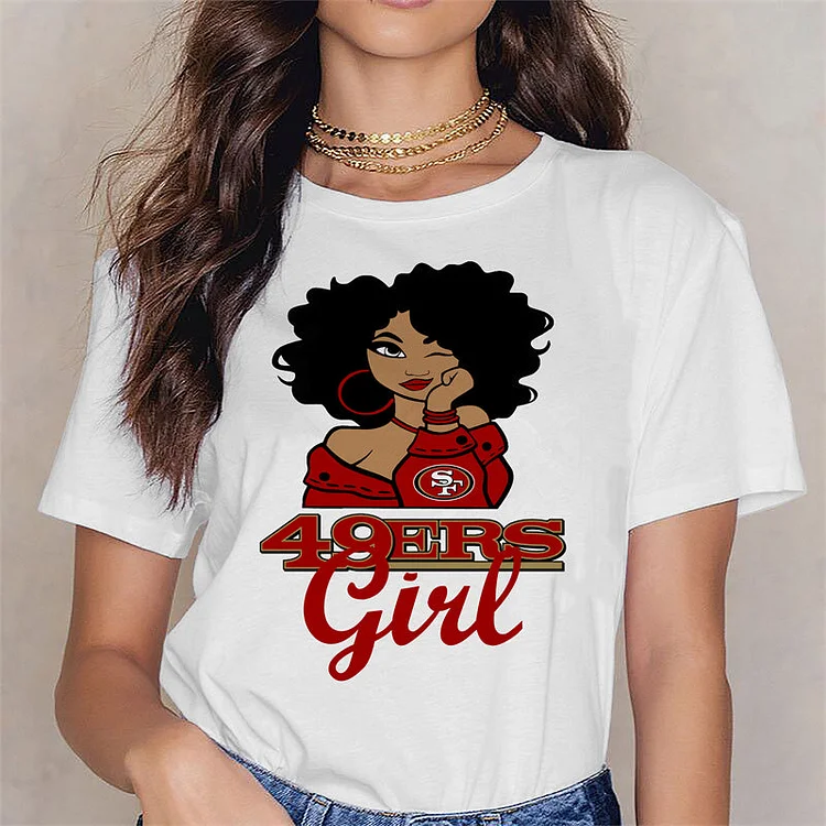 San Francisco 49ers Women's White Relaxed T-Shirt