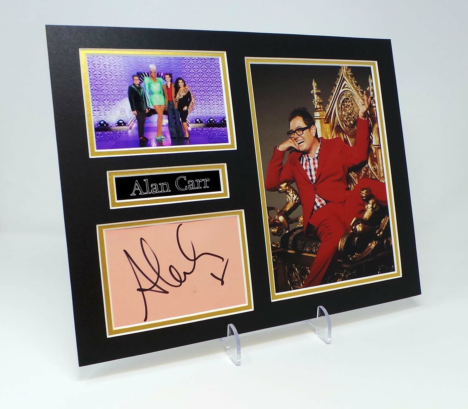 Alan CARR Signed Mounted Photo Poster painting Display AFTAL COA Comedian, TV Presenter