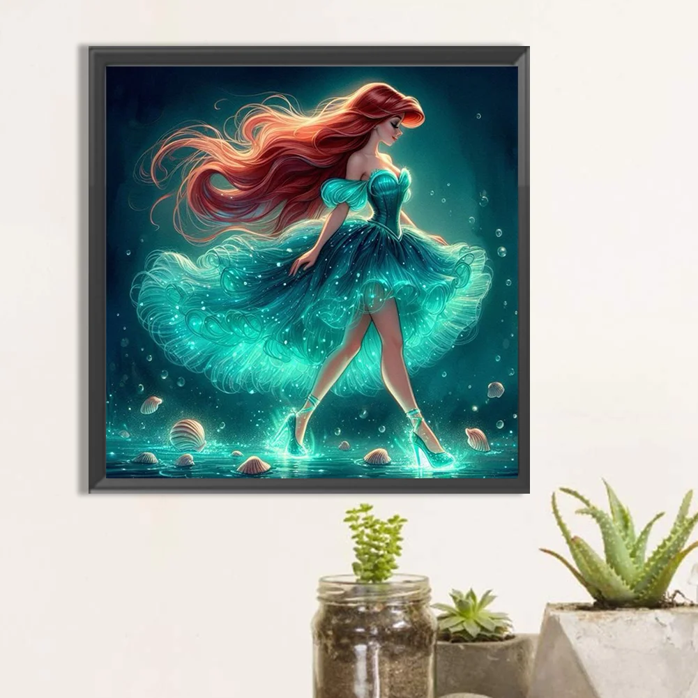 Diamond Painting - Full Round Drill - Princess Ariel(Canvas|40*40cm)