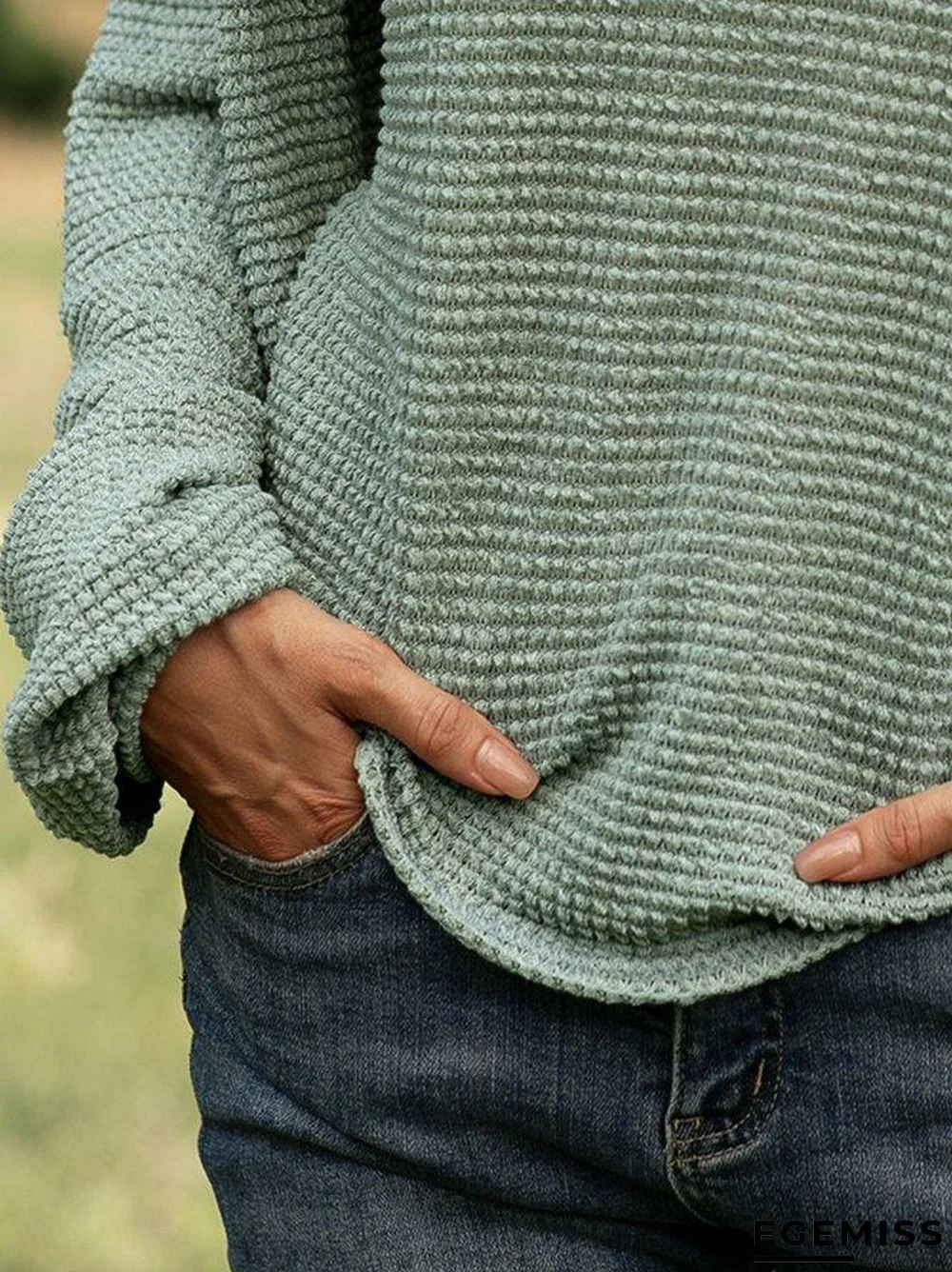 casual long sleeve cocoon shirts & tops | EGEMISS