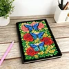Flower Butterfly 5D DIY Diamond Art Painting Notebook Kit 50 Pages A5 Rhinestone Art Painting Notebook Kit for Adults Beginners Holiday Birthday Gift
