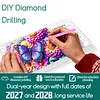 Butterfly Diamond Art Monthly Flip Tabletop Calendar January 2027 - December 2028 Small Desktop Calendar Planner 24 Months for Living Room Bedroom Office Desk Gift Giving