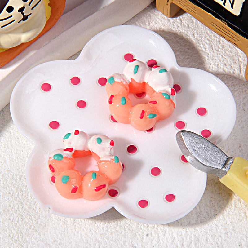 Mini Strawberry Dessert Resin Charms