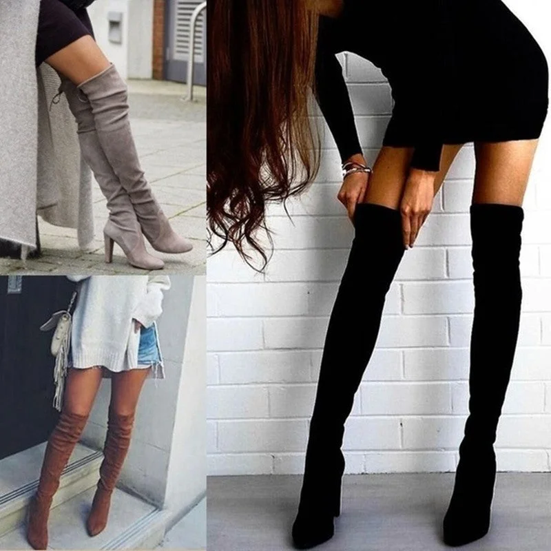 Women's Pointed Toe Over-the-knee Boots