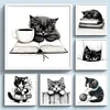 (Multi-Style) Cat On Book-11CT Stamped Cross Stitch 40*40cm/15.75*15.75in