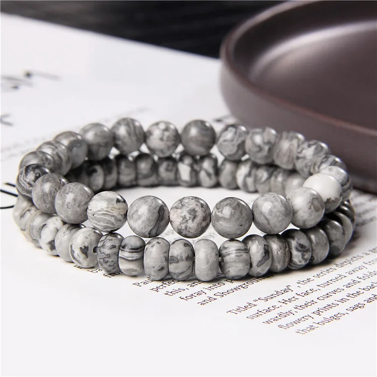 Olivenorma Beaded Jewelry For Man Double Layer Bracelet Set