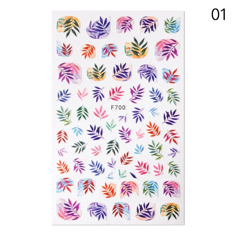 1 Sheet Valentine's Day 3D Nail Art Sticker Butterfly Colorful Nail Decals Fairy Tales Transfer Sliders Nail Decorations DIY
