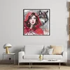 Red Girl And Wolf-11CT Stamped Cross Stitch 46*45cm/18.11*17.72in tapestrymarket