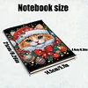 50 Pages DIY Xmas Cat A5 Special Shaped Diamond Painting Notebook