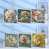 6PCS Diamond Painting Girl Greeting Cards Postcards with Envelopes