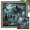 (Multi-Style) Halloween Witch Ghost-11CT Stamped Cross Stitch 45*45/50*50cm