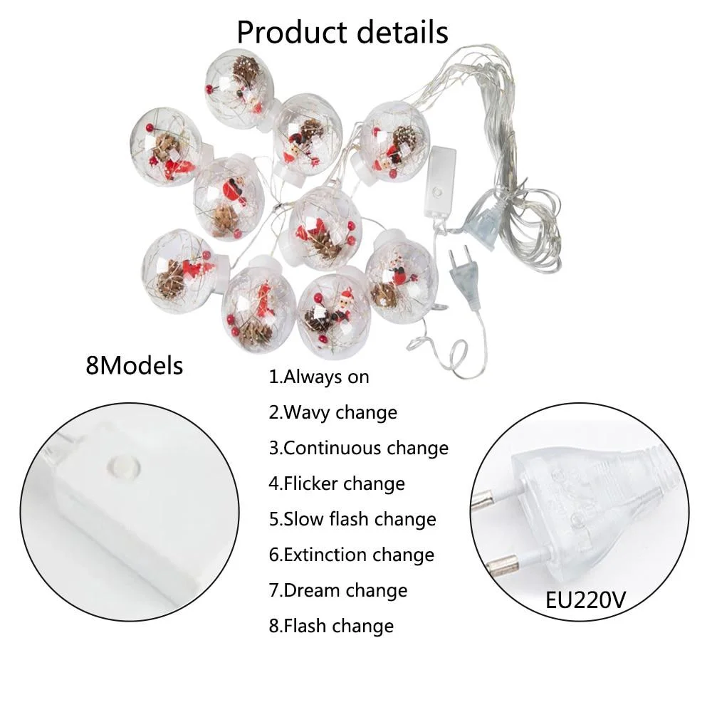 Curtains Christmas Ball LED String Lights