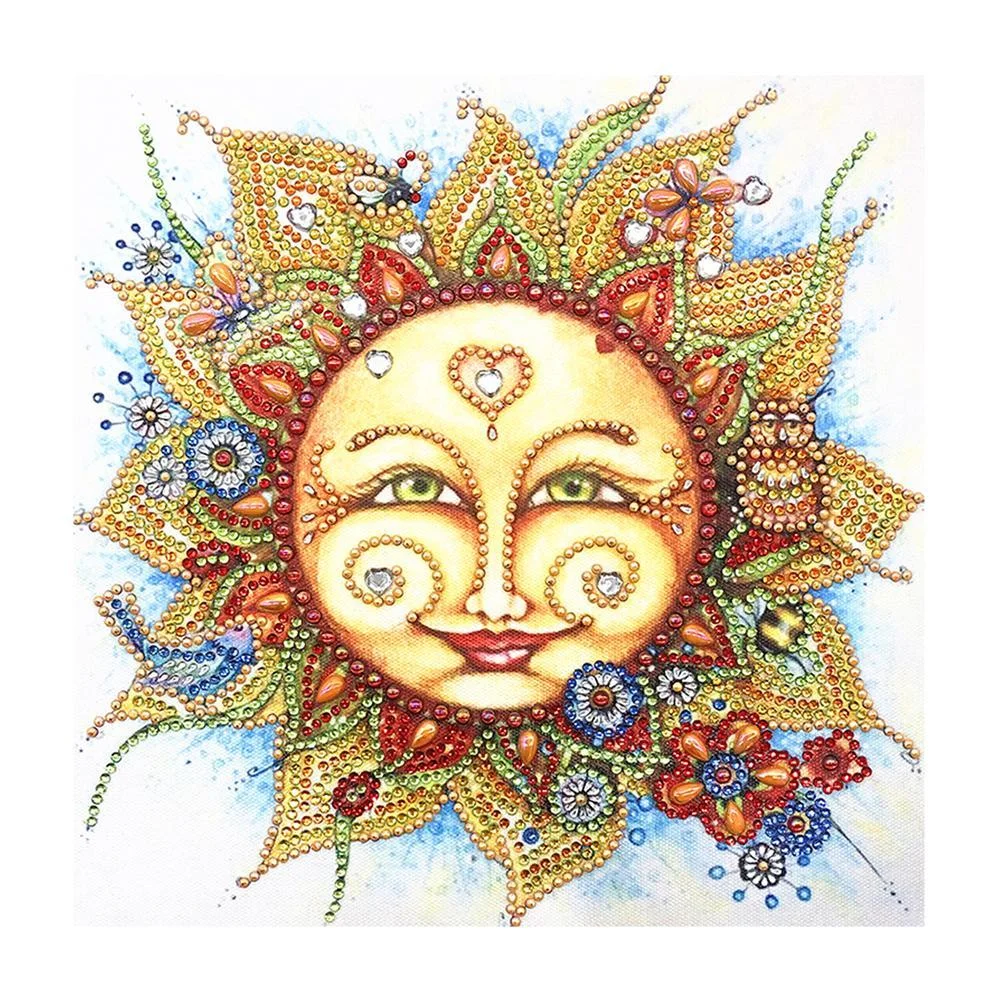 Diamond Painting - Partial Special Shaped Drill - Cute Sun(30*30cm)