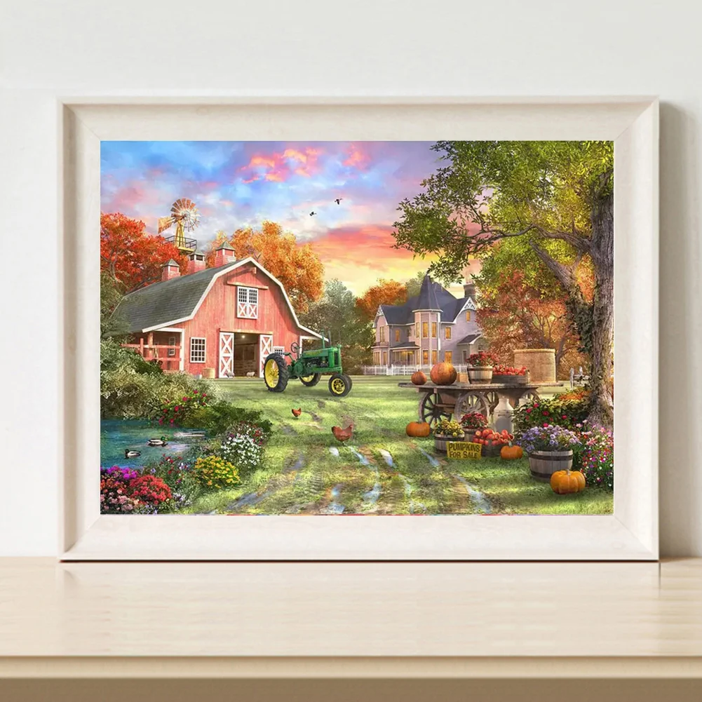 Village Scenery - Paint By Number(50*40cm)