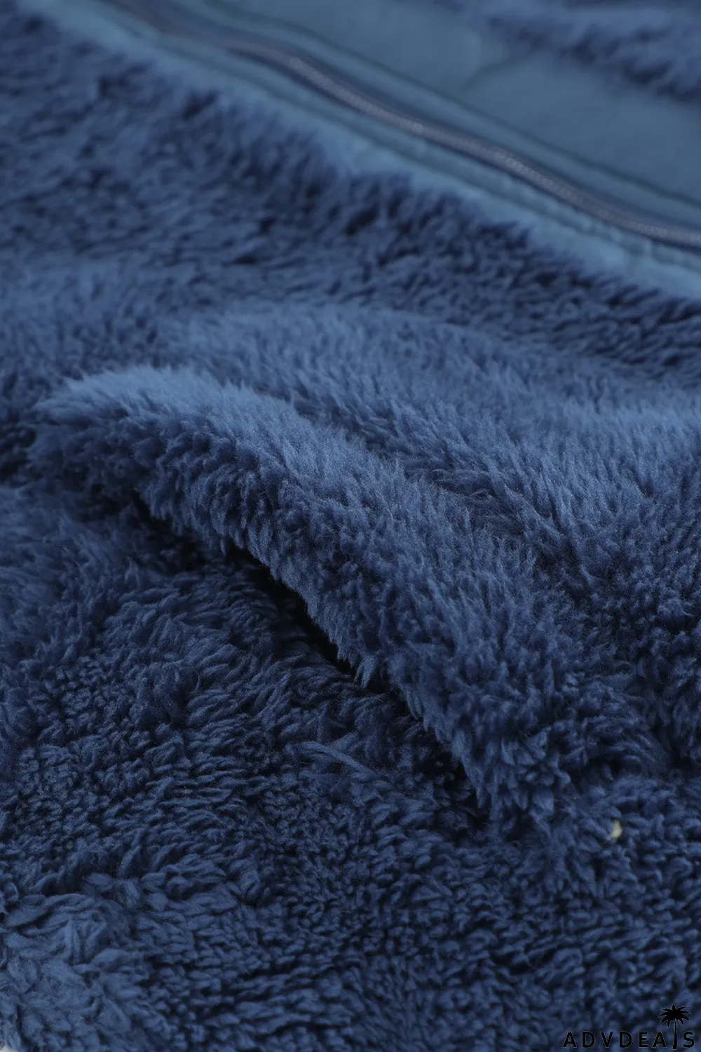 Zip Up Sherpa Coat With Pocket