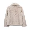 Women's Winter Elegant Fluffy Fur Warm Soft Down Coat Jacket