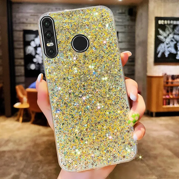 For Huawei Honor X7 X9 X9A 10i 20 20S 30i 30S 50Lite Pro PSamrt2021 Y7 Y9Prime Y6P Y7P Y9S Shiny Glitter Silicone Soft Back Case