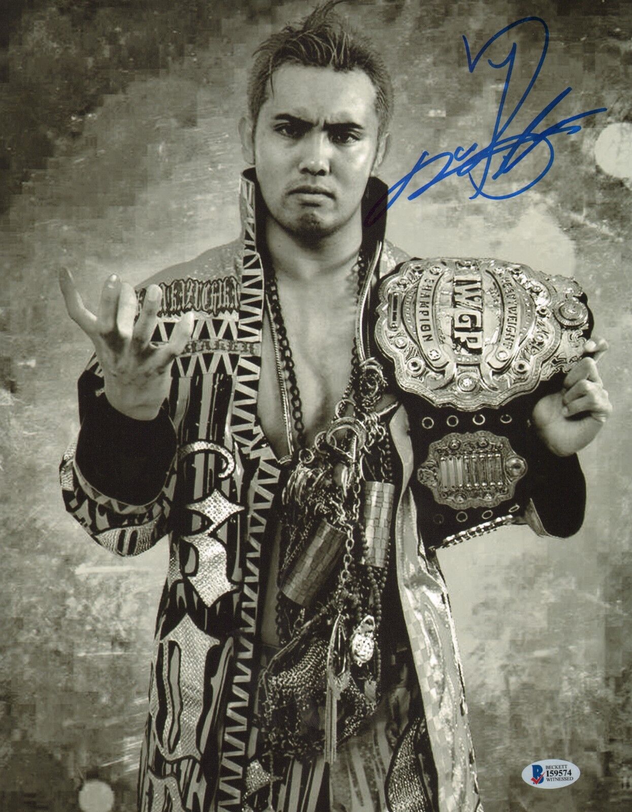Kazuchika Okada Signed 11x14 Photo Poster painting BAS Beckett COA New Japan Pro Wrestling NJPW