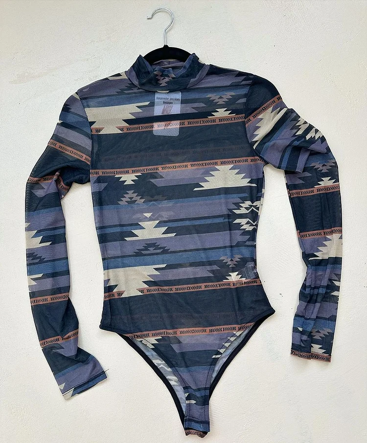 Women's Casual Navy Blue AztecTank Top