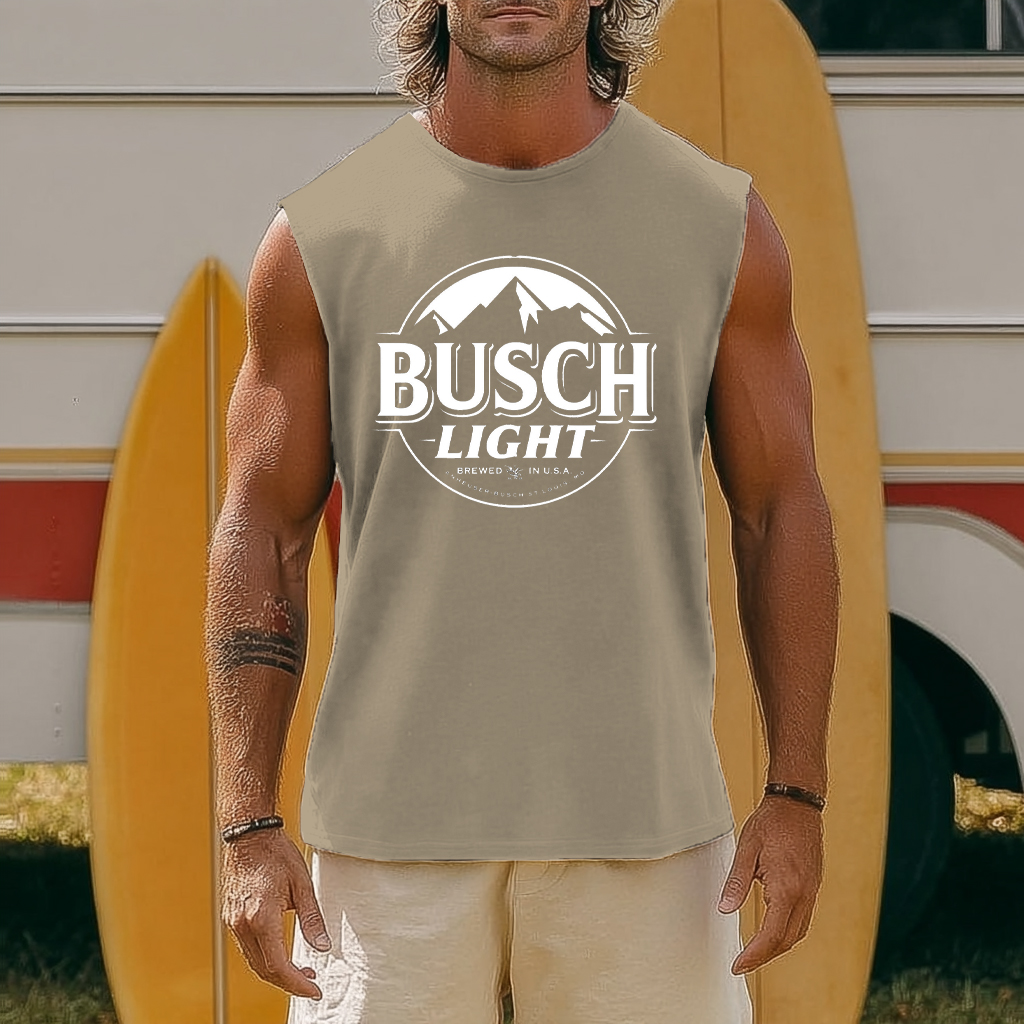 Mens Beach Vintage Graphic Tank Top / TECHWEAR CLUB / Techwear