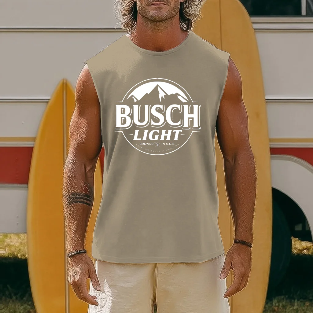  Men's Graphic Tank Top with Mountain Design for Outdoor Adventures