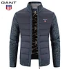 Lekka, ciepła, dzianinowa kurtka GANT dla mężczyzn z patchworkowym wzorem