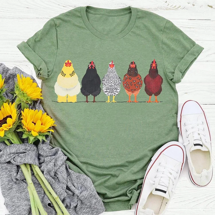 PSL - Chickens village life T-shirt Tee -03951