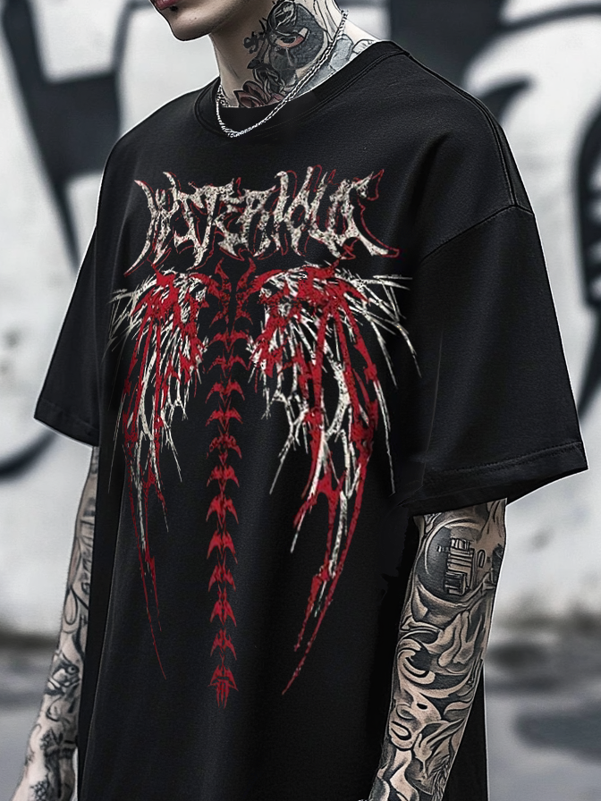 Shoptechwear Art Satanic Dark Mystical Devil Oversized Unisex Casual T-shirt