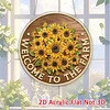 Sunflower DIY Diamond Painting Hanging Pendants Acrylic Crafts Kit for Home Wall Decor
