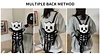 Skull Plush Backpack Casual Black Fairy Doll Shoulder Bag