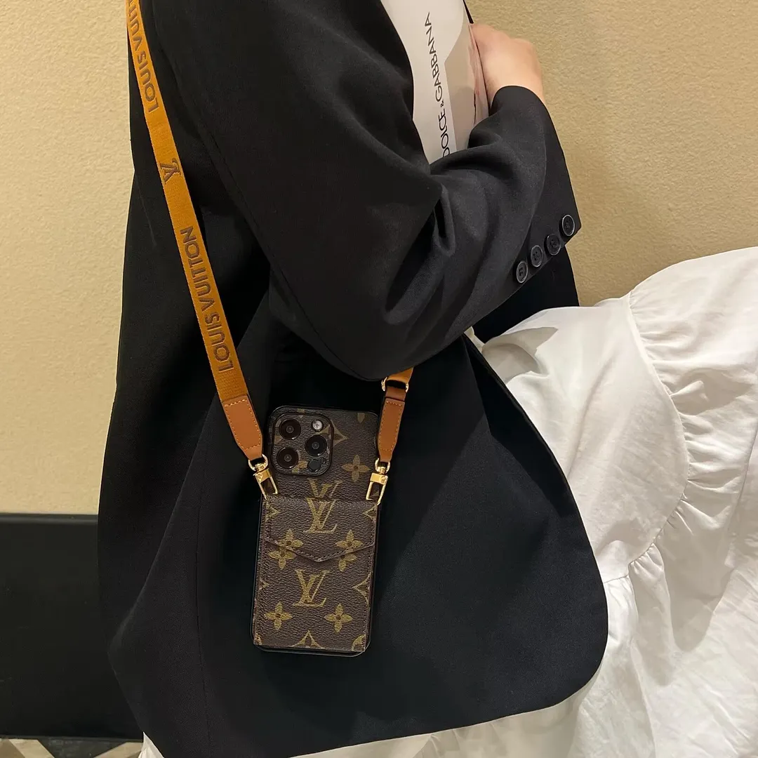 Elegant LV crossbody monogram canvas wallet Gucci Ophidia GG Apple iPhone case