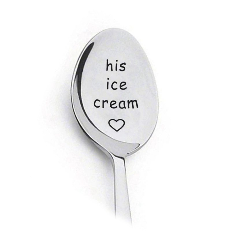 Fashion Letter Stainless Steel Spoon