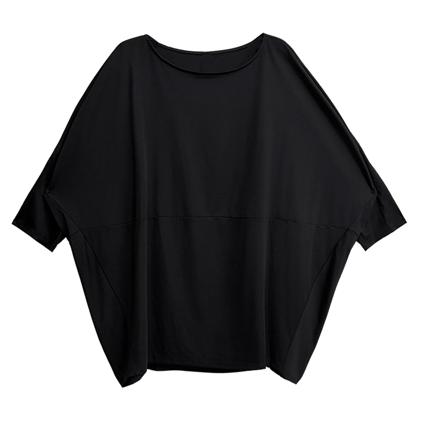 Simple solid color bat sleeve T-shirt