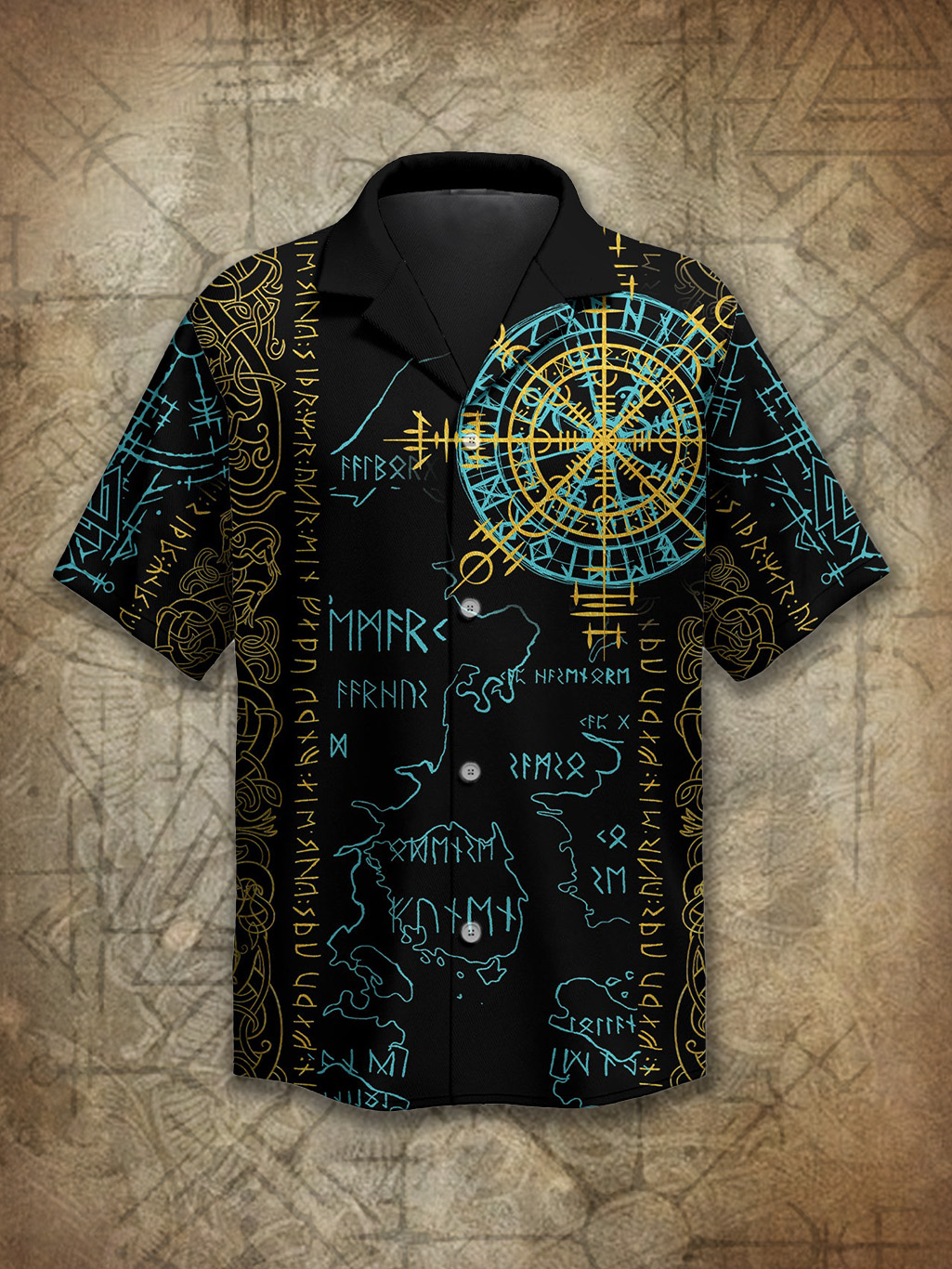 Viking Norse Spirit Runes Totem Power Heritage Hawaiian Shirt / Rvogue / Rvogue