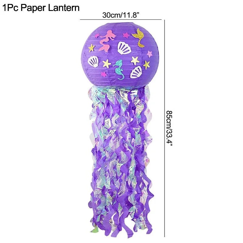 Little Mermaid Party Balloons 32inch Number Foil Balloon Kids Birthday Party Decoration Supplies Baby Shower Decor Helium Globos