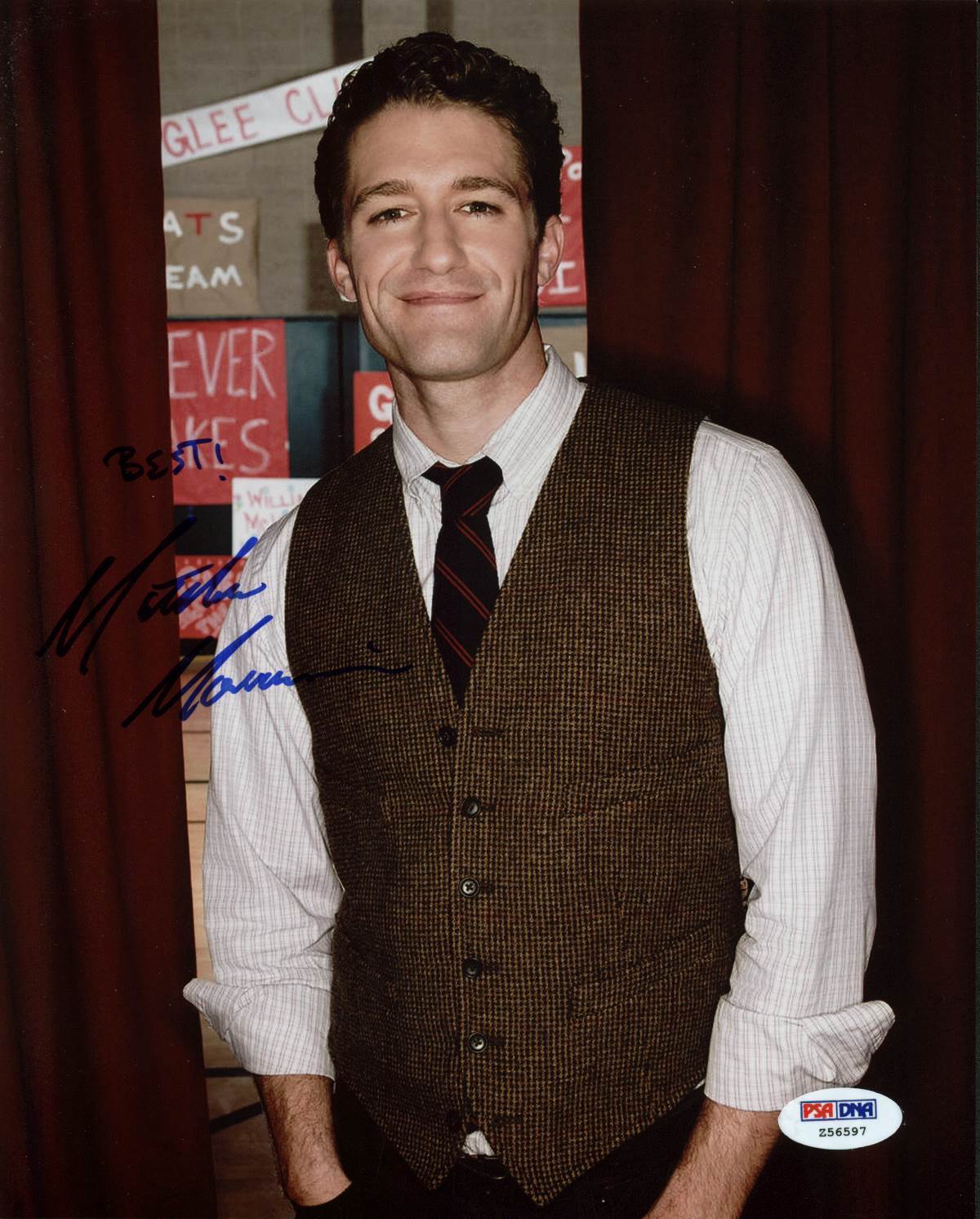 Matthew Morrison Glee Signed Authentic 8X10 Photo Poster painting Autographed PSA/DNA #Z56597