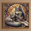 Diamond Painting-DIY Full Round Drill Wolf Family(40*40 CM)