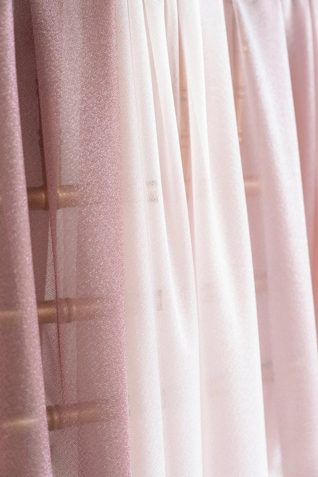 Sheer Backdrop Curtain Panels 14.5" x 10ft (Set of 8) - 4 Colors