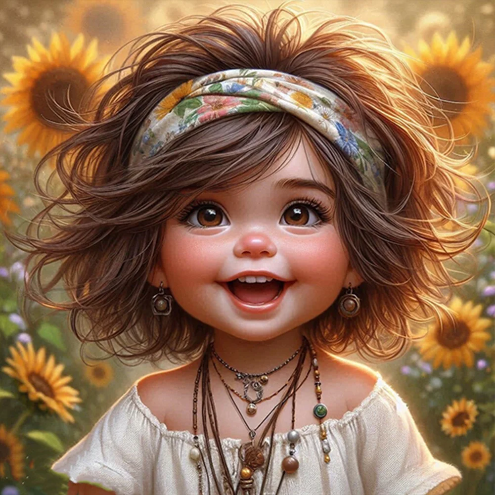 Partial AB Diamond Painting - Full Round Drill - Elf Girl(Canvas|45*45cm)