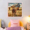 (US Only)Cattle Printed Cross Stitch Kit 40x40cm DIY 14CT Thread Art Needlework Decor