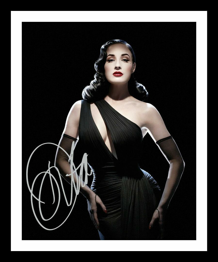 Dita Von Tesse Autograph Signed & Framed Photo Poster painting