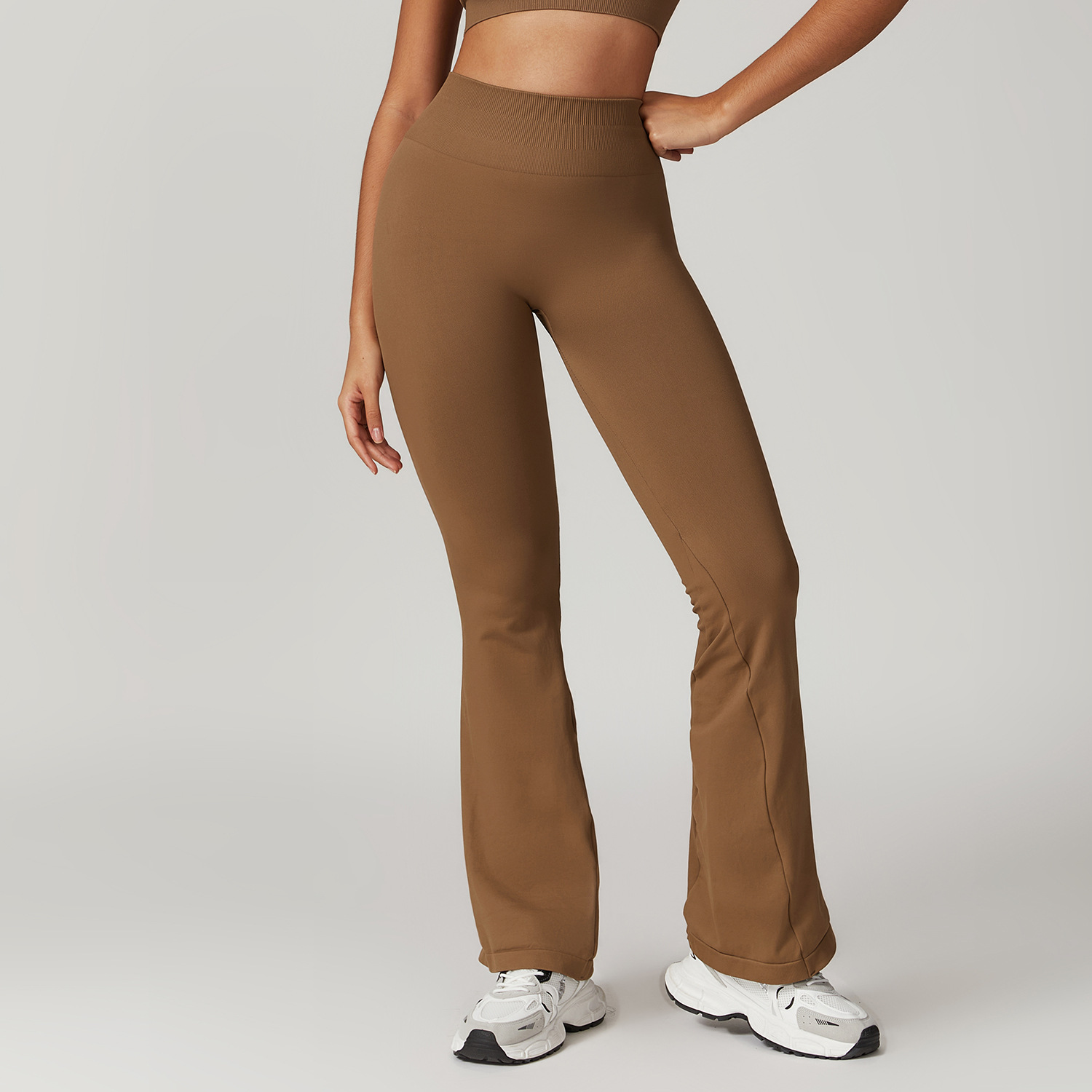 Tomroads Women Flare Pants Sport Thread Leggings High Waist Yoga Leggings Gym Workout Fitness Quick Dry Push Up Yoga Pants Female Tight