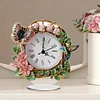 DIY Butterfly Hummingbird Acrylic Diamond Painting Clock Desktop Ornaments