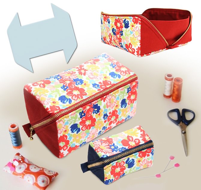 DIY Zipper Multifunctional Cosmetic Bag/Coin Bag Tutorial included