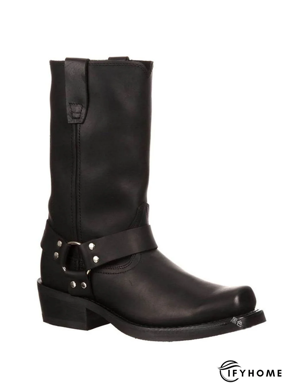 Vintage Low Heel Square Toe Riding Boots | IFYHOME