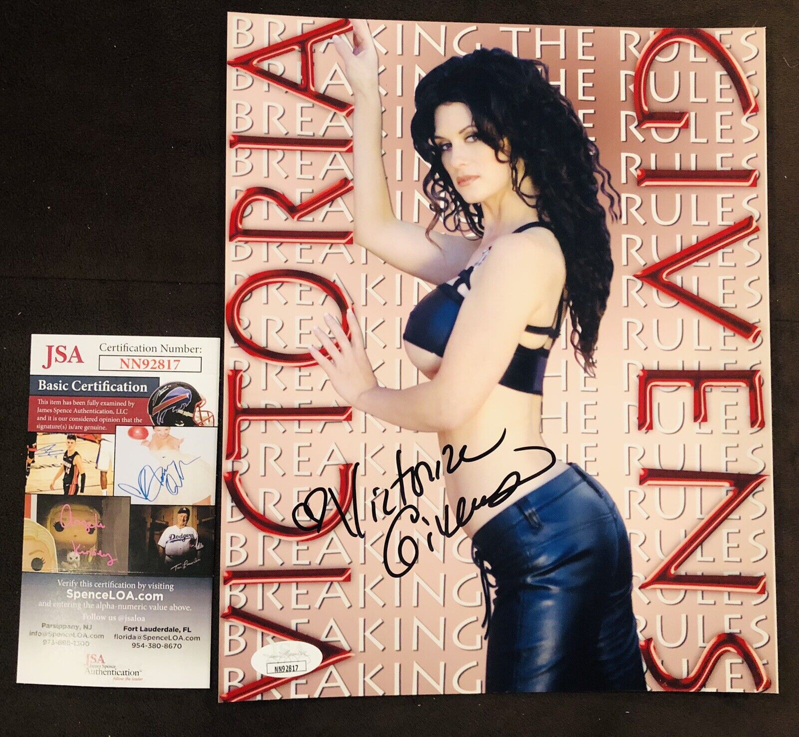 Victoria Givens Adult STAR Hand SIGNED 8X10 Photo Poster painting AUTOGRAPH Sexy Boobs Rare JSA