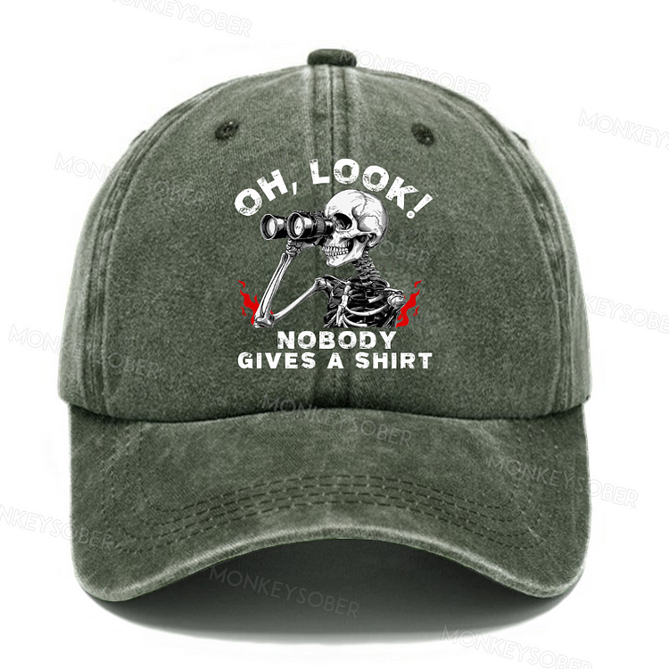 Personalized "Oh Look Nobody Gives A Shit" Custom Washed Baseball Caps