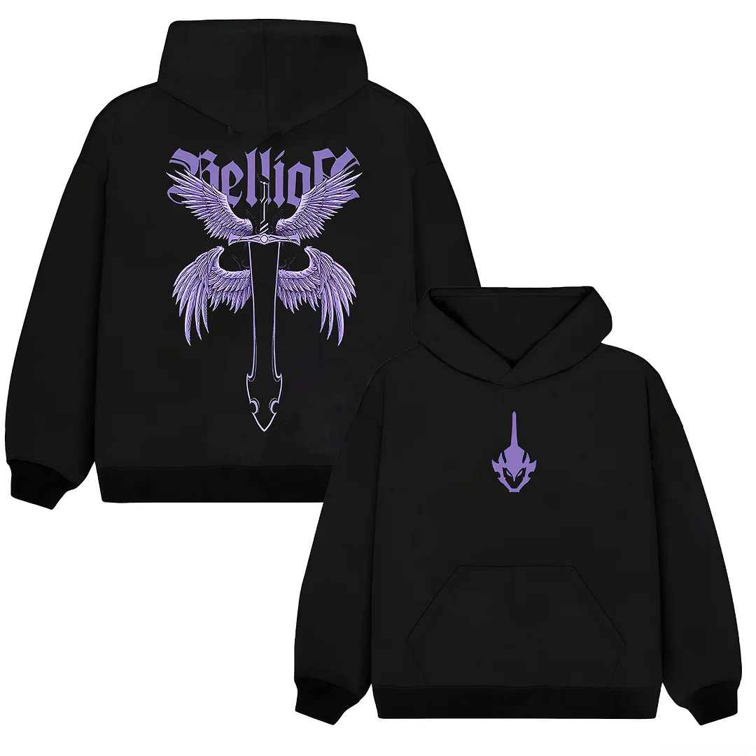 Solo Leveling Bellion Shadow Printed Oversized Unisex Hoodie